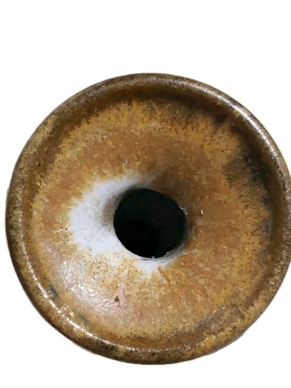 Vtg Mahon Made Stoneware MMS Signed Marked Chamberstick Candle Holder